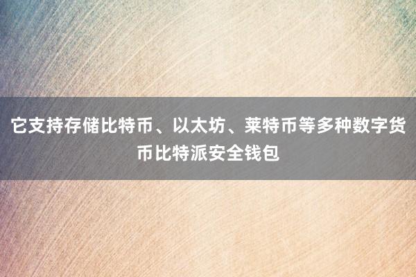 它支持存储比特币、以太坊、莱特币等多种数字货币比特派安全钱包